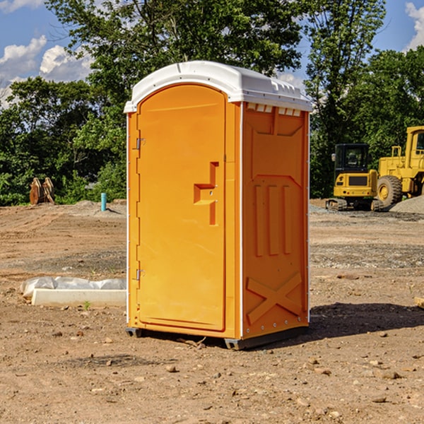 can i customize the exterior of the portable toilets with my event logo or branding in Danville KS